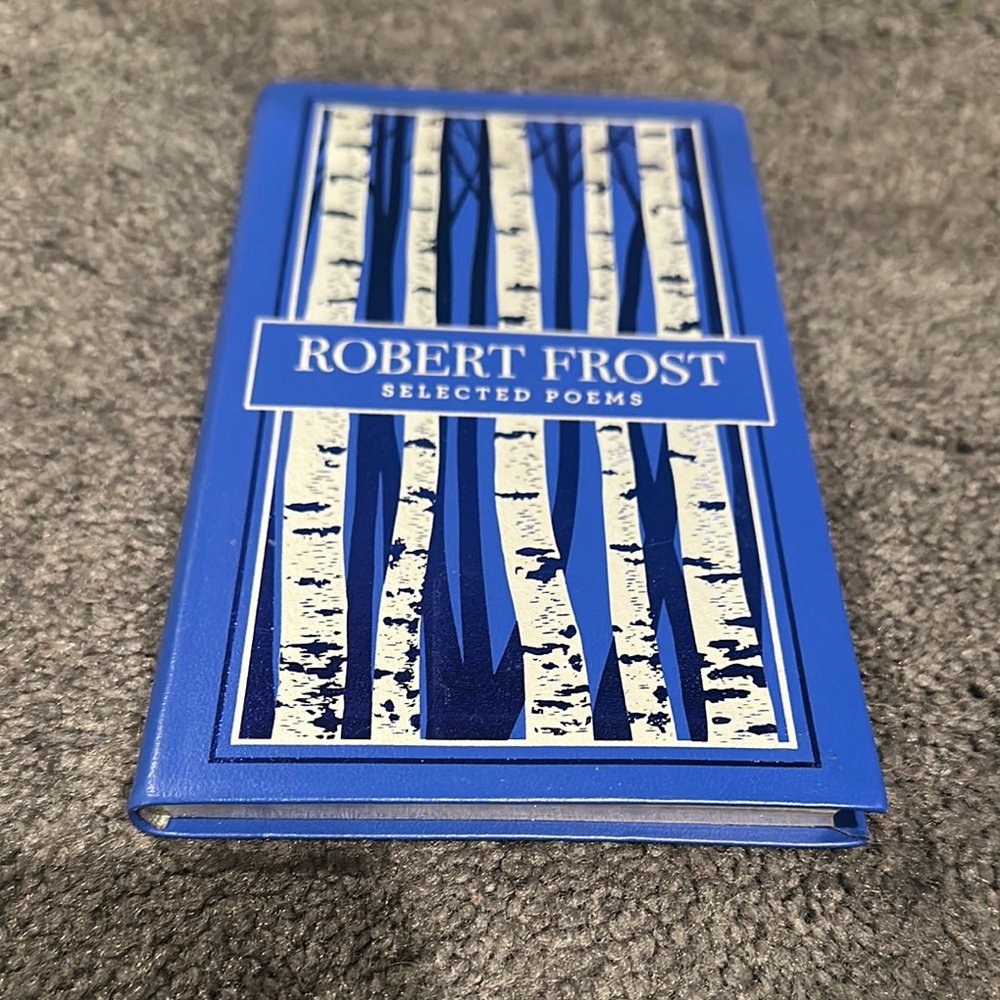 Blue and White Robert Frost Selected Poems Book